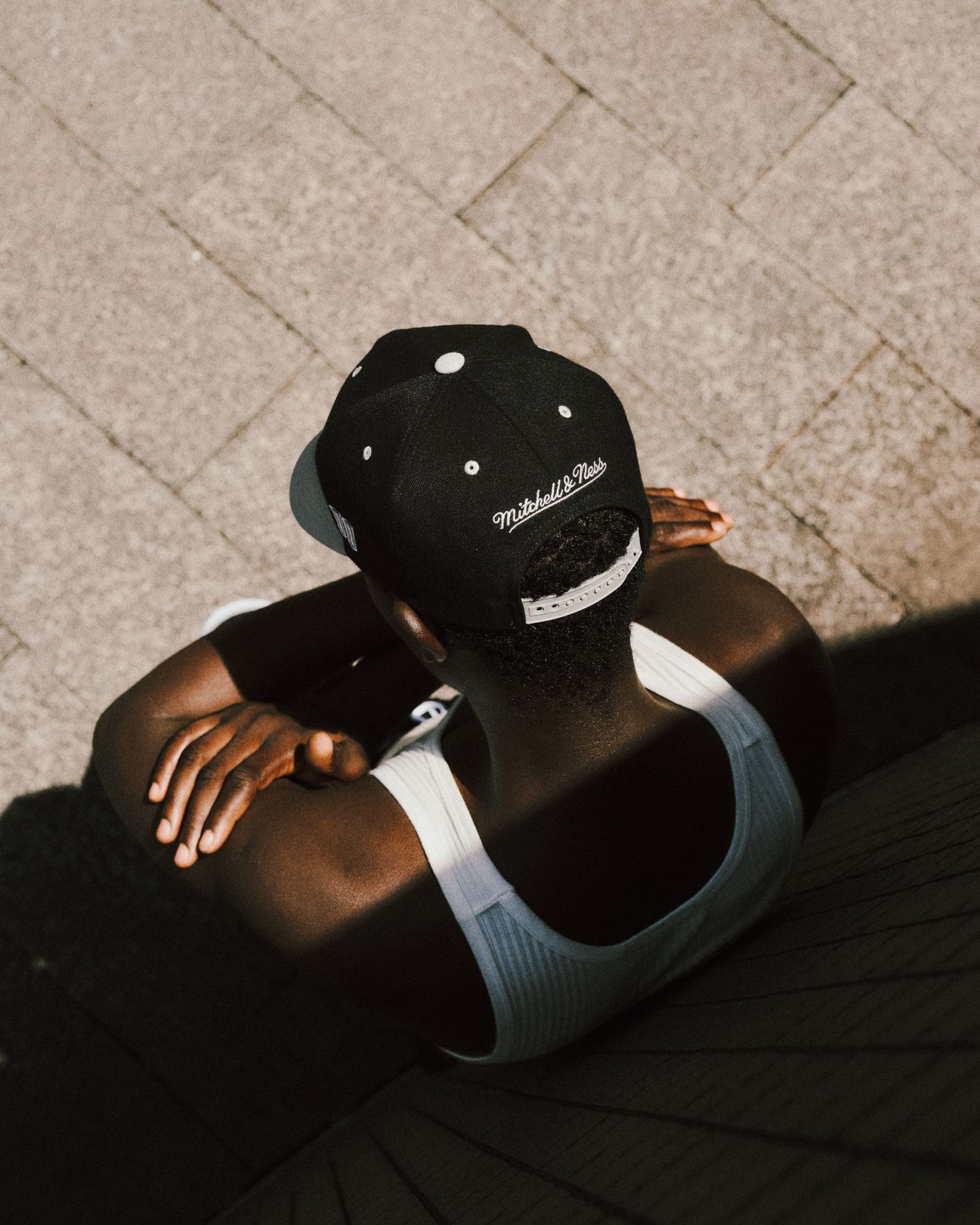 6 PANEL STRETCH SNAPBACK CAP / BLACK /  MITCHELL & NESSコラボ / MTL-CTE-03