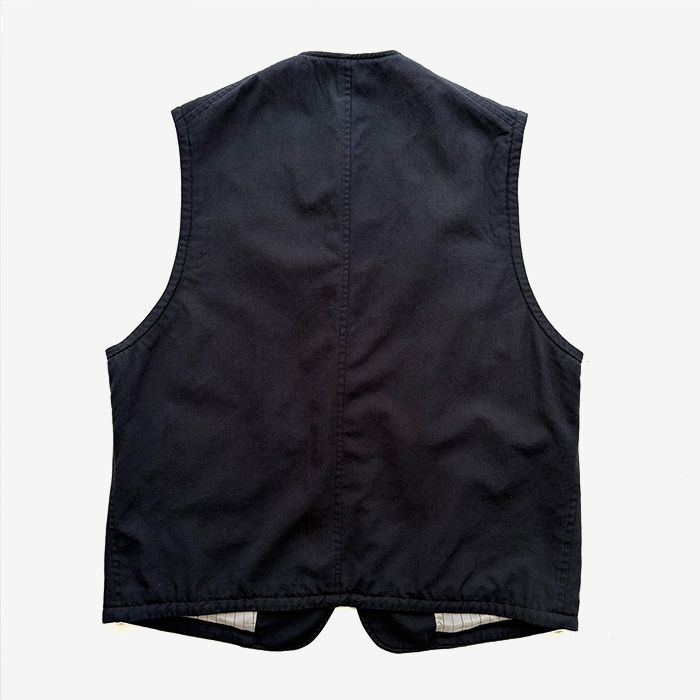 Fulled Wool Twill Adjustable Vest / Charcoal