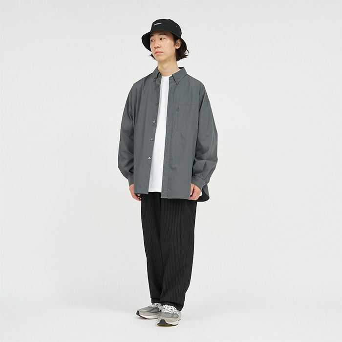 SOLOTEXⓇ TYPEWRITER UTILITY L/S B.D SHIRT / GRAY