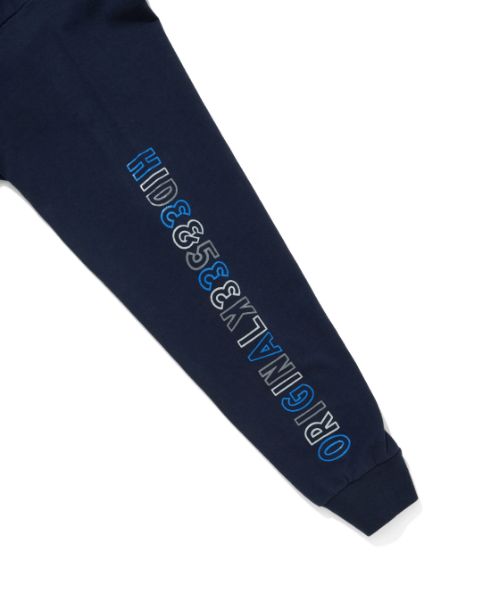 "HideandSeek×Toru Nishiura" Original H&S L/S Tee / NAVY / プリントロングスリーブティー