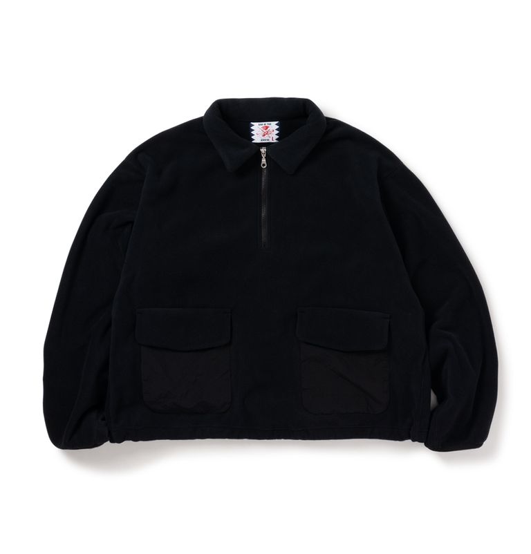 SON OF THE CHEESE - Fleece Zip up / NAVY | Stripe Online Store