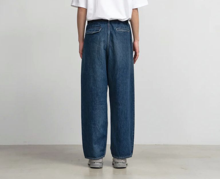 Graphpaper - Selvage Denim Two Tuck Pants / DARK FADE | Stripe