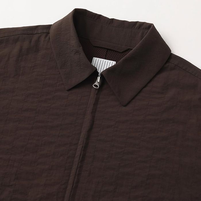 STITCHED NYLON SWING TOP | D.BROWN