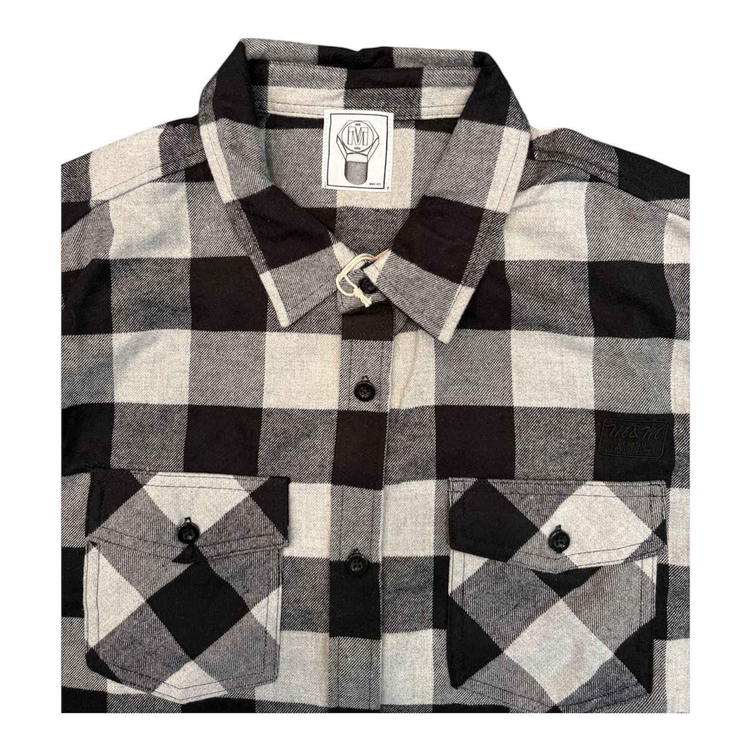FLANNEL CHECK SHIRT / GRAY/BLACK / フランネルシャツ