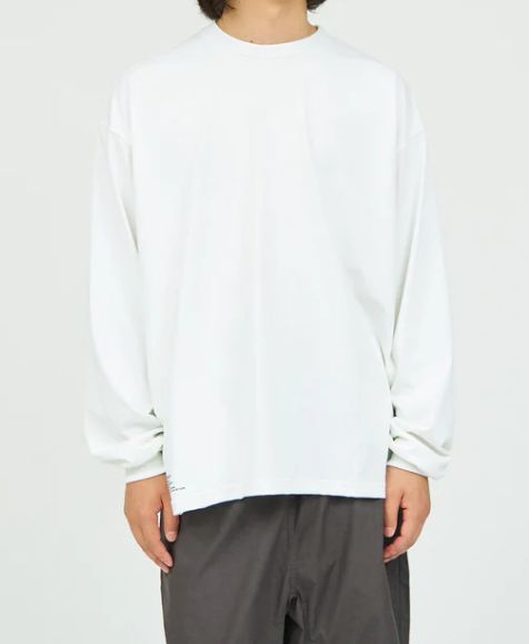 DRY JERSEY L/S CREW NECK TEE / WHITE