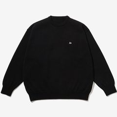 THERMAL JERSEY CREW NECK KNIT / BLACK