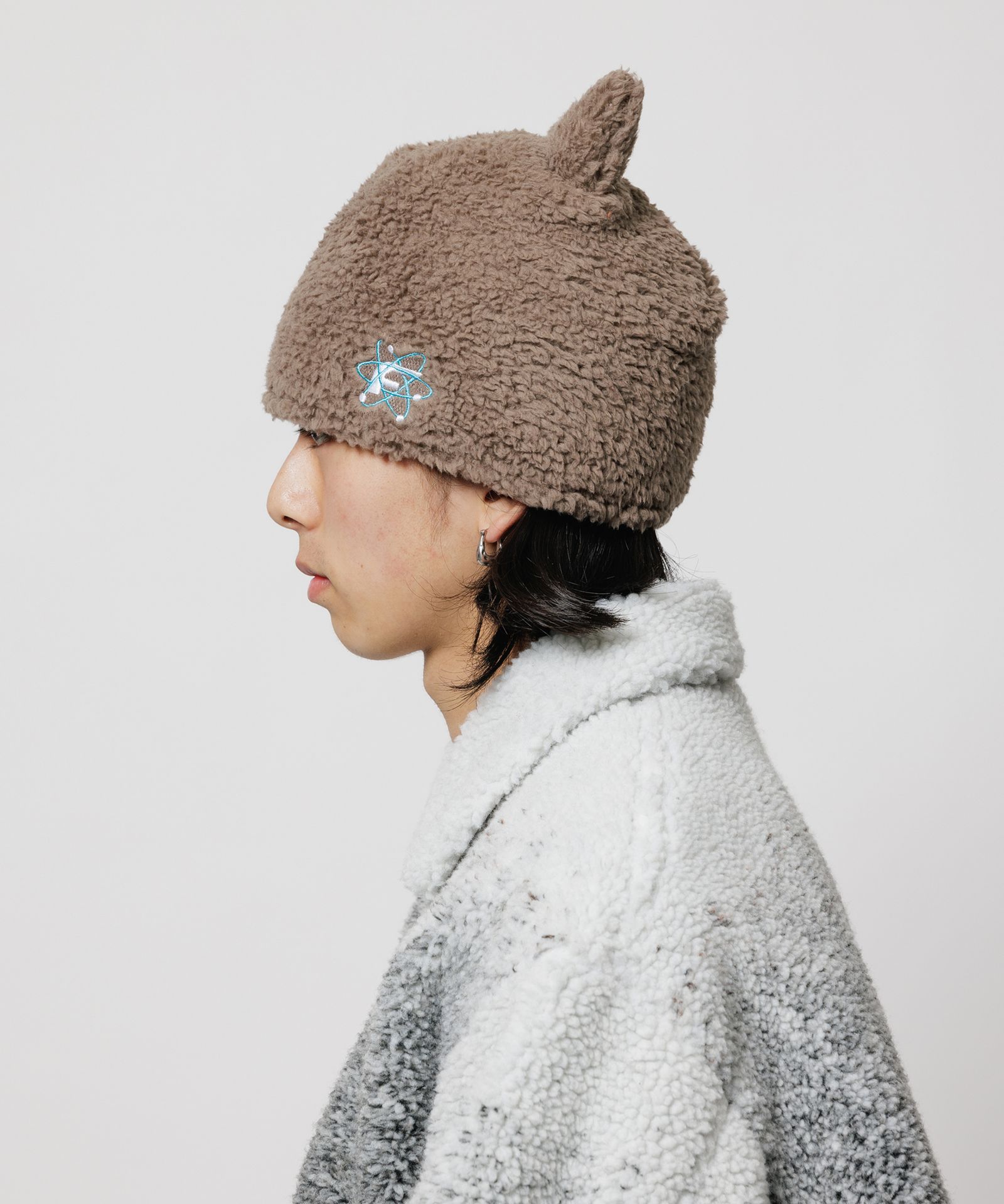 FLEECE FOX BEANIE / BLACK / フリースボアビーニー / FS1838