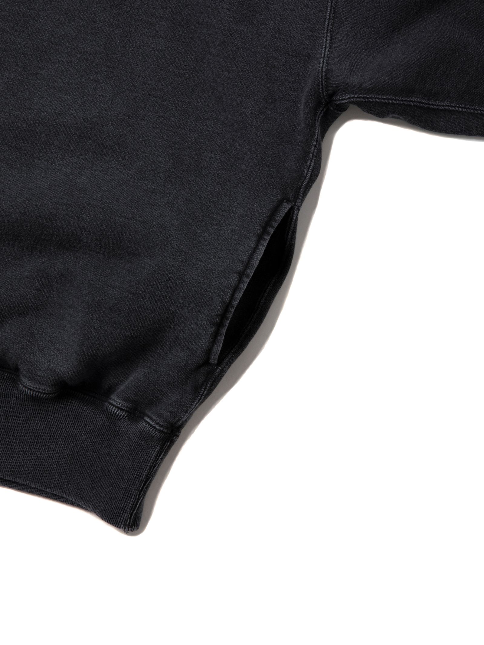 Pigment Dyed Open End Yarn Sweat Hoodie / BLACK /  ピグメントパーカー / CTE-25A312