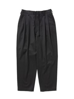 Wool Gabardine 2 Tuck Easy Trousers / STRIPE /  イージー トラウザーズ / CTE-26A105