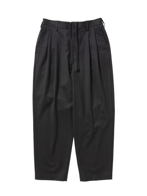 Wool Gabardine 2 Tuck Easy Trousers / STRIPE /  イージー トラウザーズ / CTE-26A105