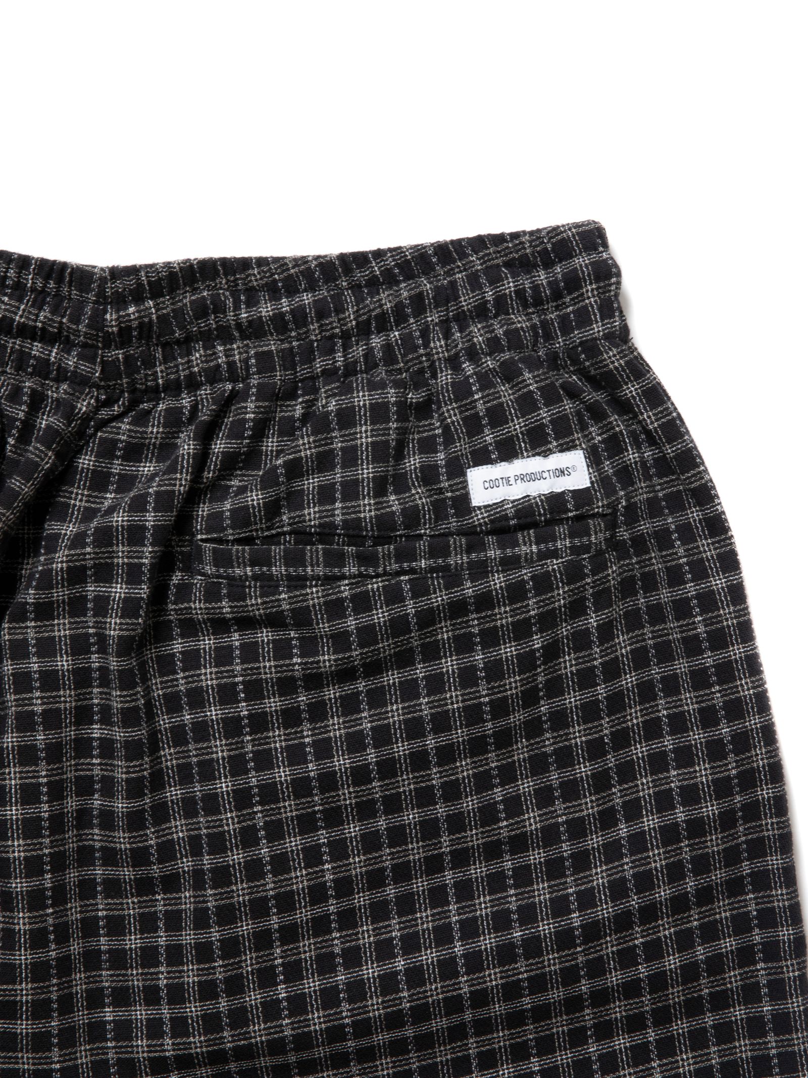 Amundsen Check Wide Easy Pants / Black / チェックイージーパンツ