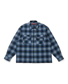 Wool Ombre Check L/S Shirt(26aw) / Blue / オンブレ チェック シャツ