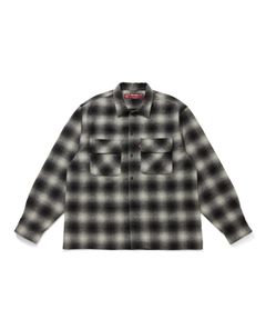 Wool Ombre Check L/S Shirt(26aw) / BLK / オンブレ チェック シャツ