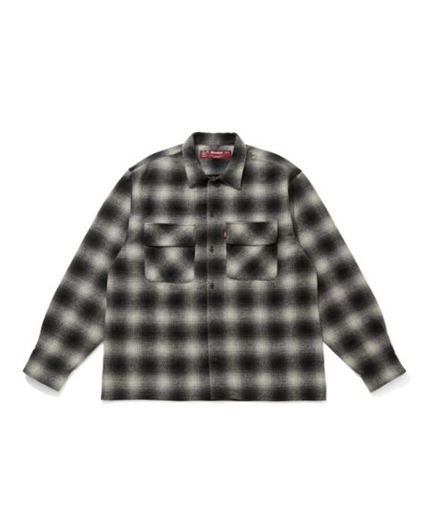 Wool Ombre Check L/S Shirt(26aw) / BLK / オンブレ チェック シャツ
