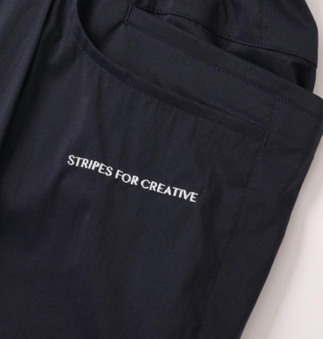 Stripes For Creative - WIDE TAPERED EASY PANTS / NAVY | Stripe 