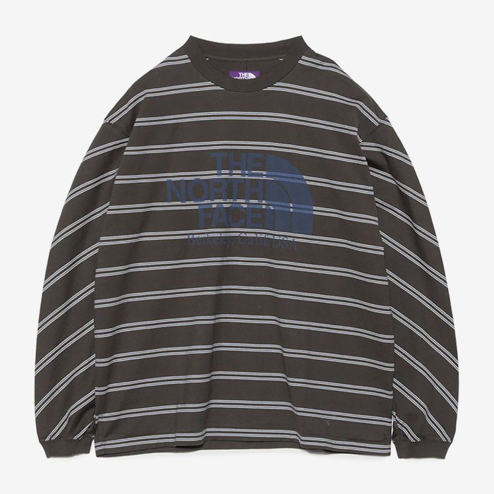 Field Long Sleeve Striped Tee / CH(Charcoal)