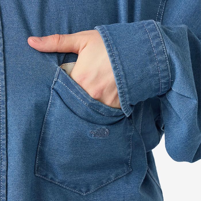 Mountain Hooded Shirt / IB(Indigo Bleach)