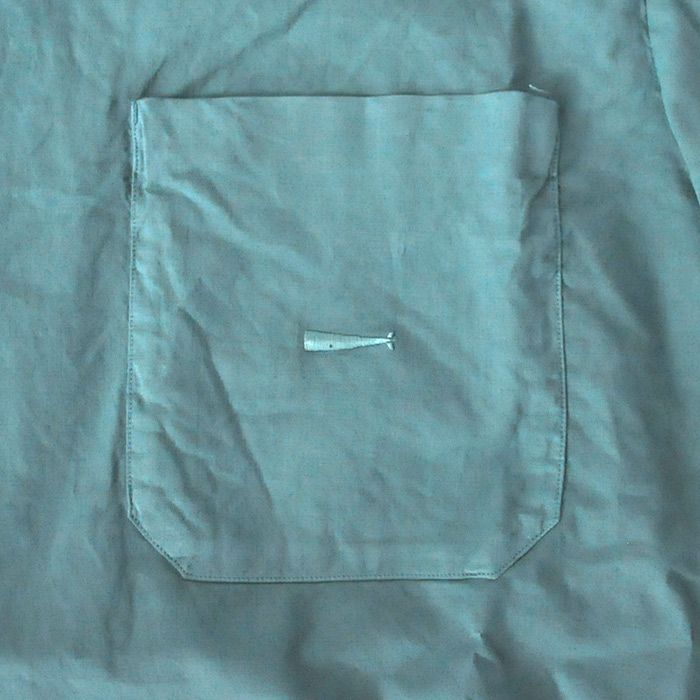 DESCENDANT - S WIND OPEN COLLAR SS SHIRT PIGMENT DYE / GREEN