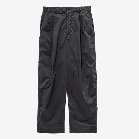 Garment Dyed Typewritter Oversized Slacks / Black