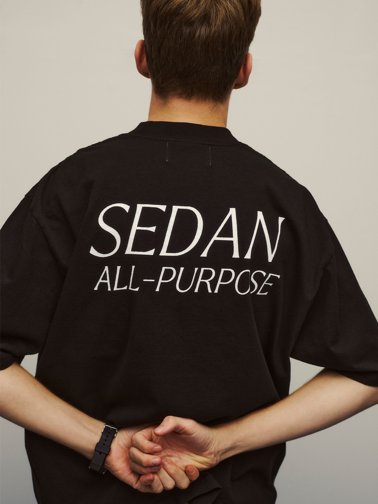 SEDAN ALL-PURPOSE - GARMENT DYED S/S TEE / Black | Stripe