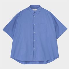 Broad S/S Oversized Regular Collar Shirt / BLUE