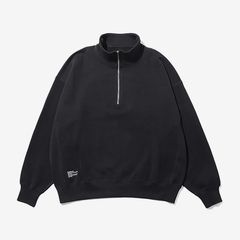 HEAVY OZ HALF ZIP PULLOVER / BLACK