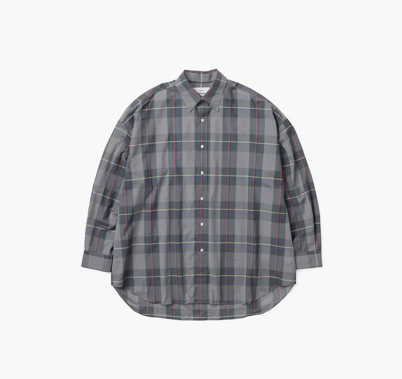 Graphpaper - Sheer Check Oversized Regular Collar Shirt / CHECK