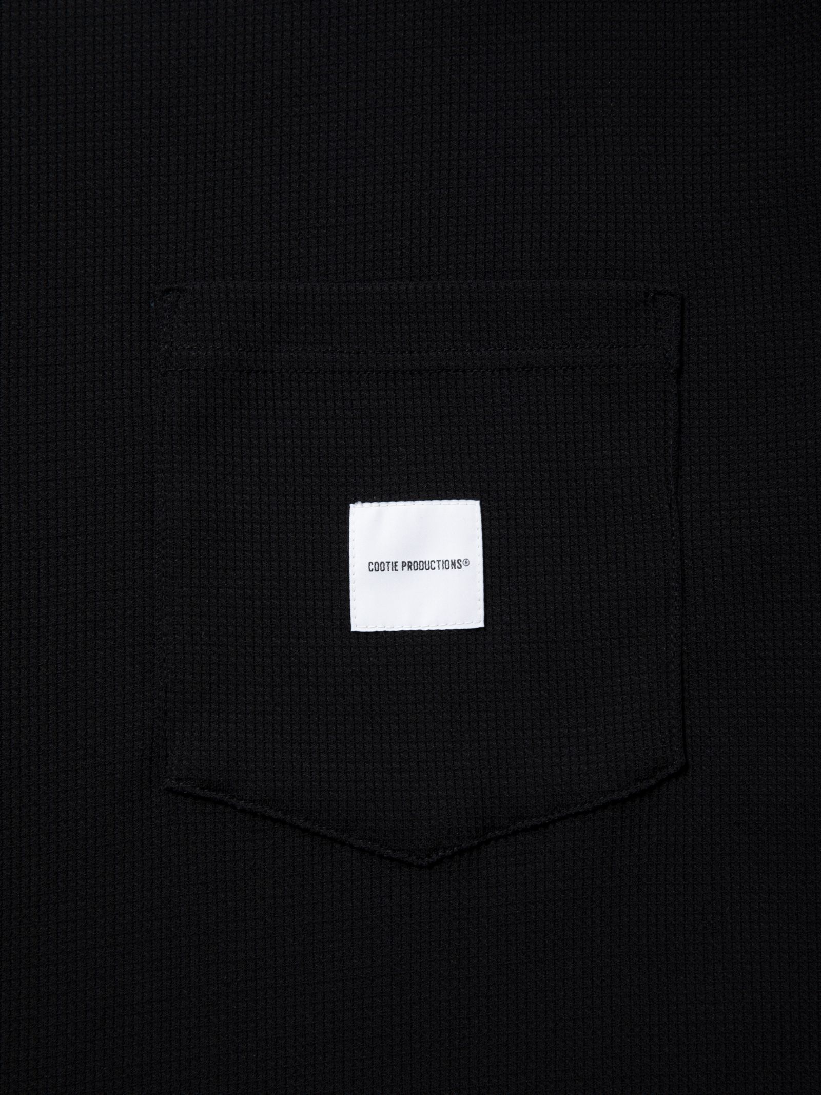 T/C Waffle Error Fit L/S Tee / BLACK×BLACK /  ワッフルロングスリーブティーシャツ