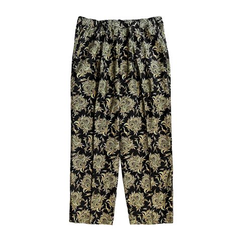 BUDS PAISLEY EASY PANTS / BLACK / イージーパンツ