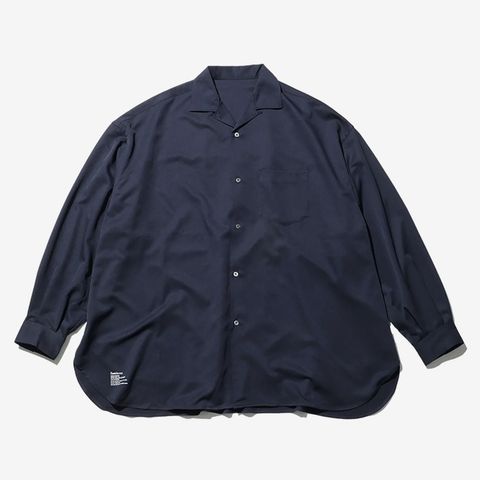 COOLFIBER OPEN COLLAR L/S SHIRT / NAVY