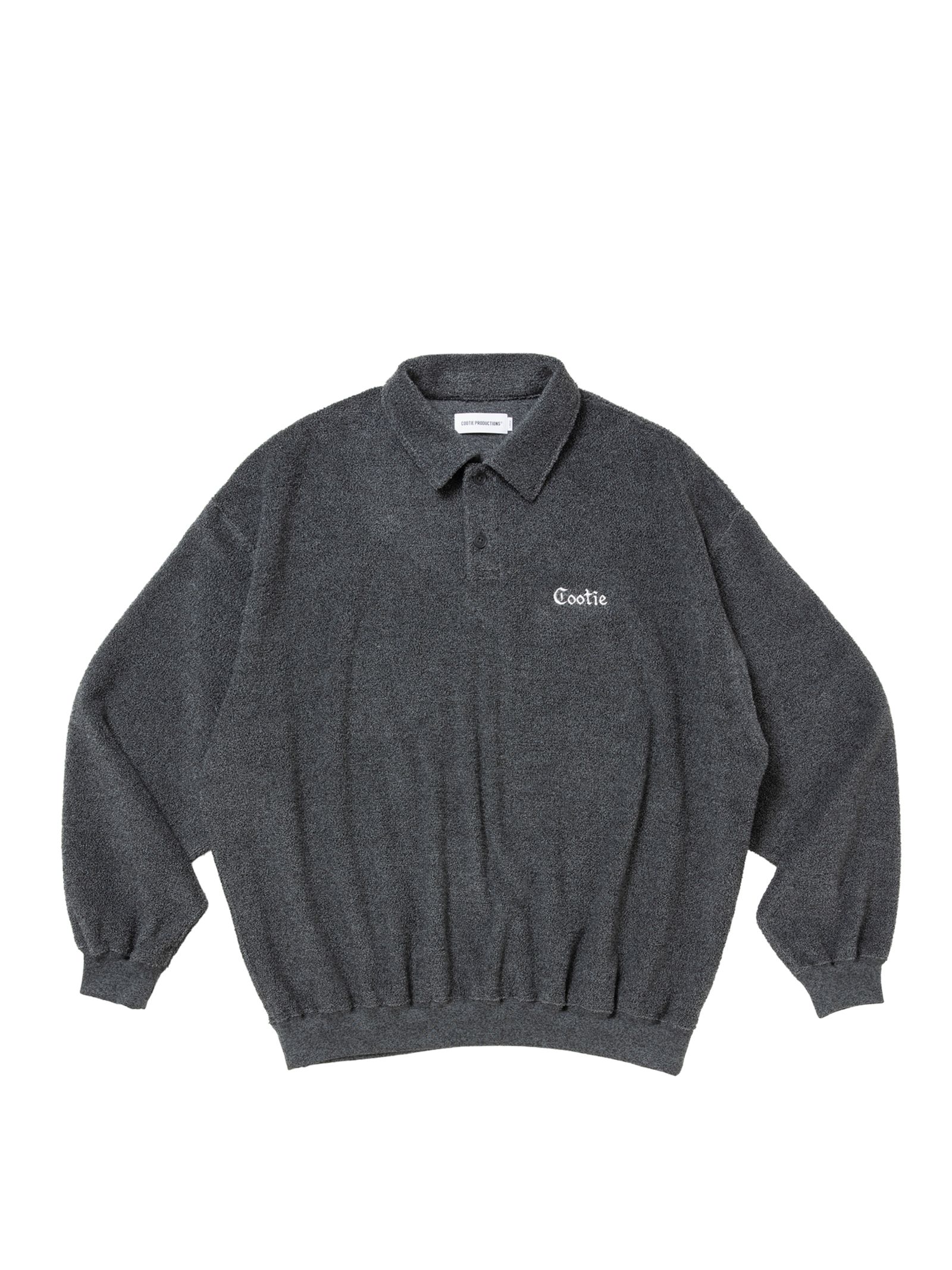 T/C Heavy Pile Polo Pullover / HEATHER GRAY /  パイル ポロ