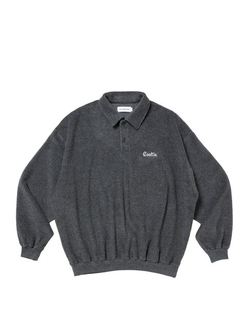 T/C Heavy Pile Polo Pullover / HEATHER GRAY /  パイル ポロ