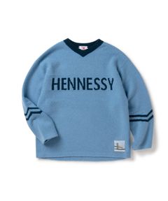 HENNY FOOTBALL SWEATER / BLUE / フットボールセーター