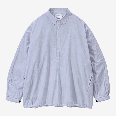 Seersucker Pullover Shirt / Blue