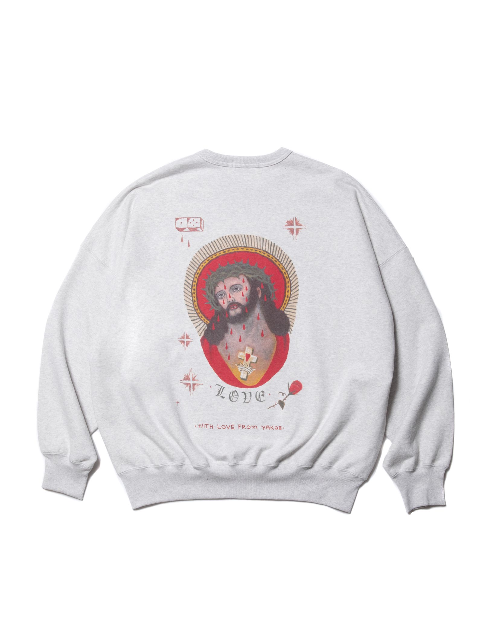 COOTIE PRODUCTIONS - Open End Yarn Sweat Crew (JESUS) / OATMEAL