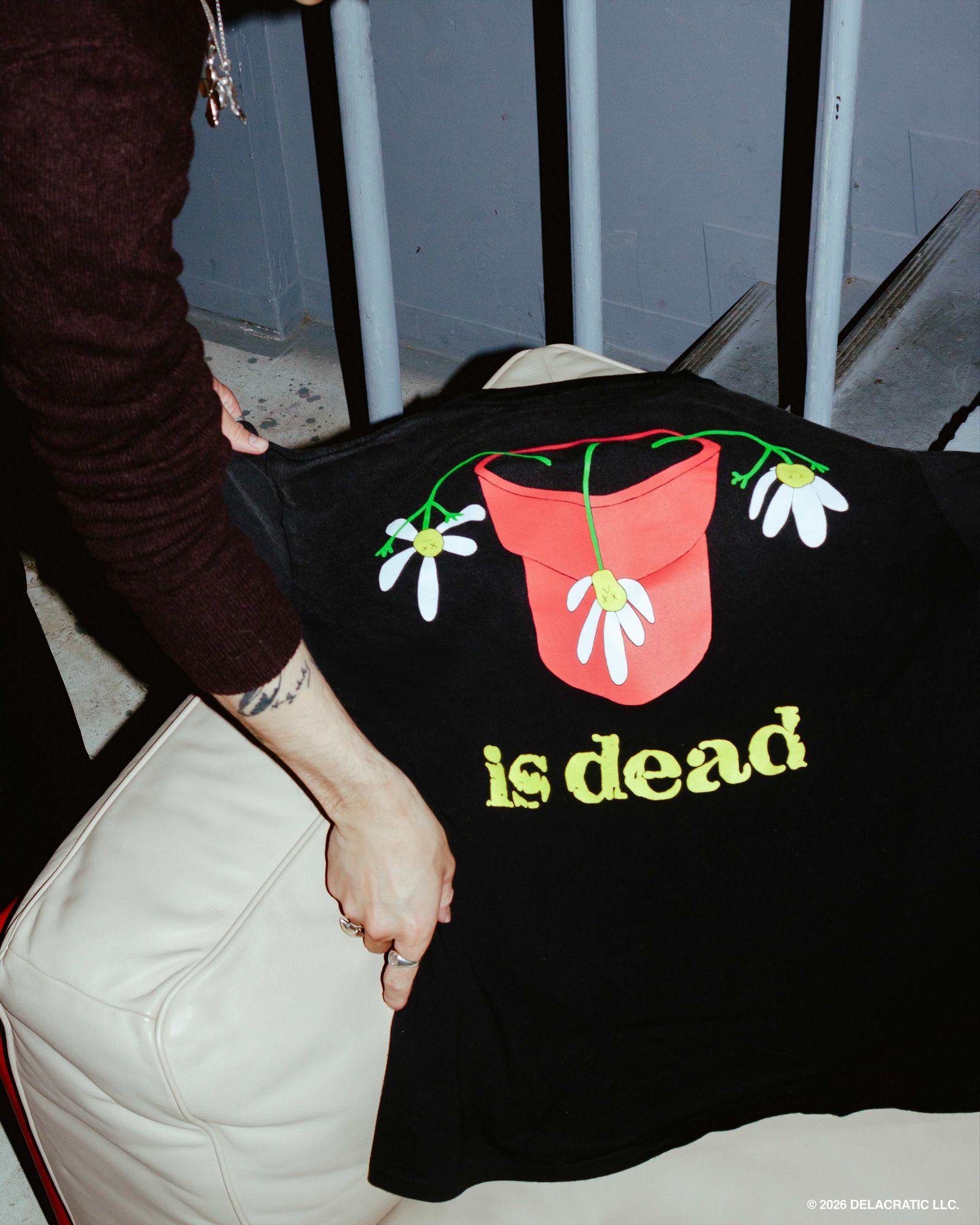 "Flower" LS TEE(xDe La Soul) / BLACK / デラソウルコラボロンティー