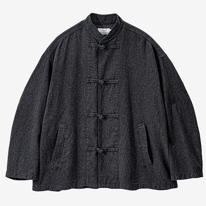 Sulfur Dyed Gabardine Kung-Fu Jacket / Gray