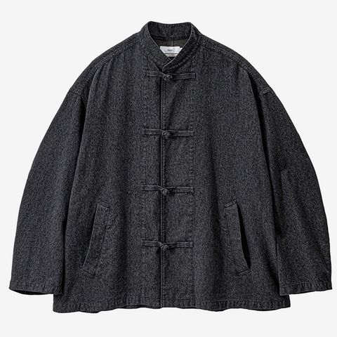 Sulfur Dyed Gabardine Kung-Fu Jacket / Gray