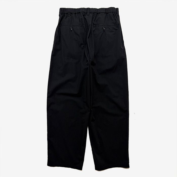 Cotton Wool Poplin Oversized Slacks / Black