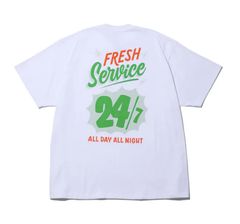 CORPORATE PRINTED S/S TEE ”ALL DAY ALL NIGHT ” / GREEN