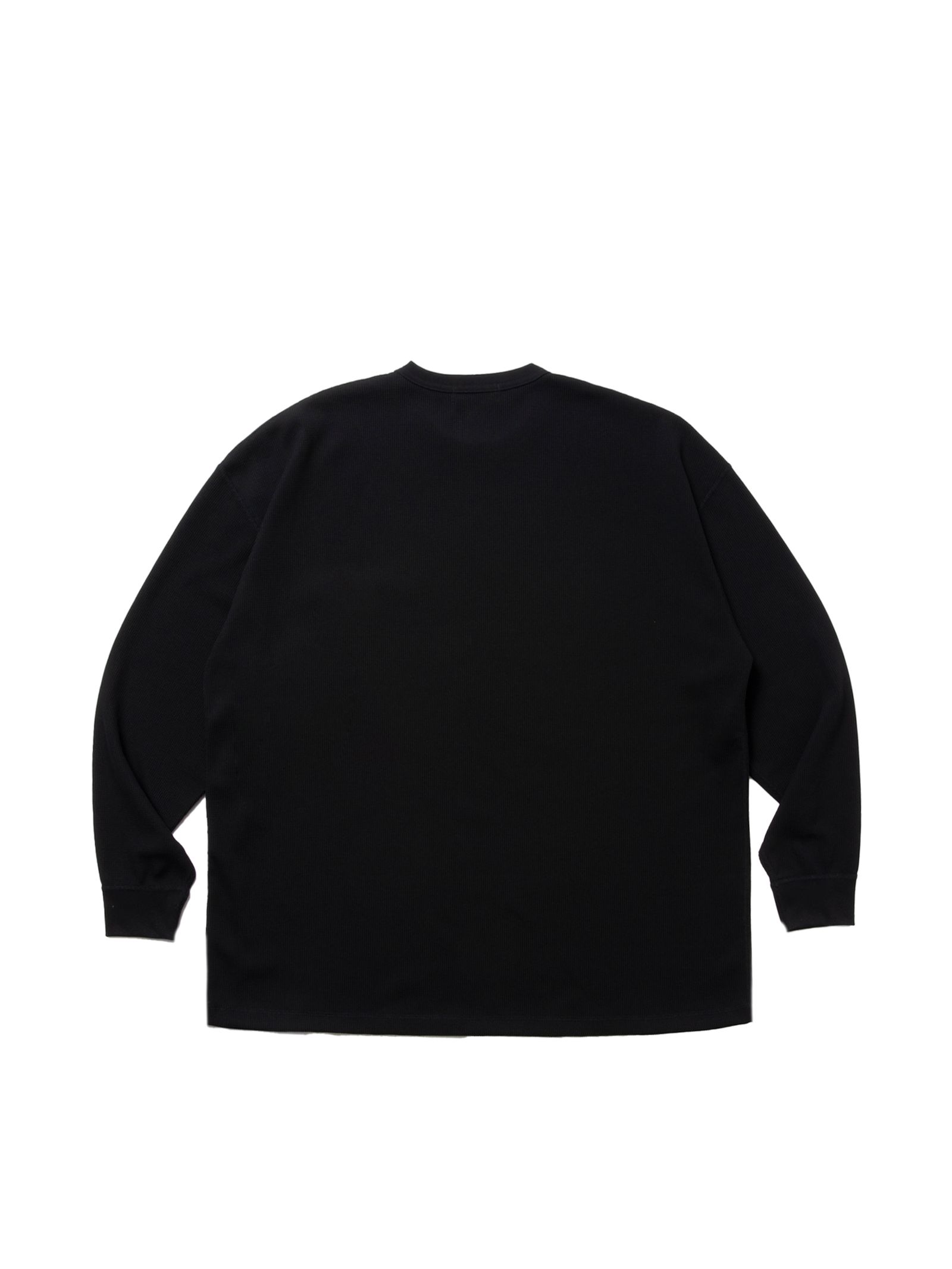 T/C Waffle Error Fit L/S Tee / BLACK×BLACK /  ワッフルロングスリーブティーシャツ