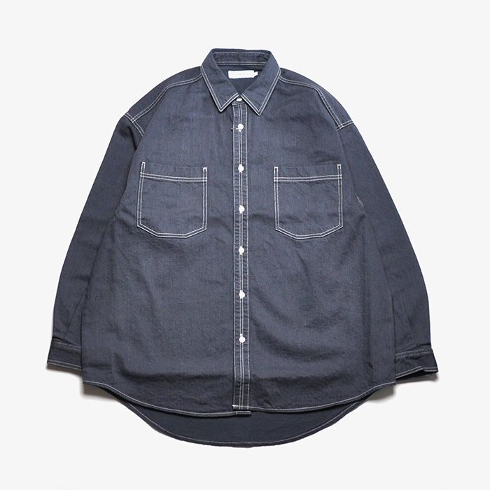 Graphpaper - Denim Regular Collar Shirt | Stripe Online Store
