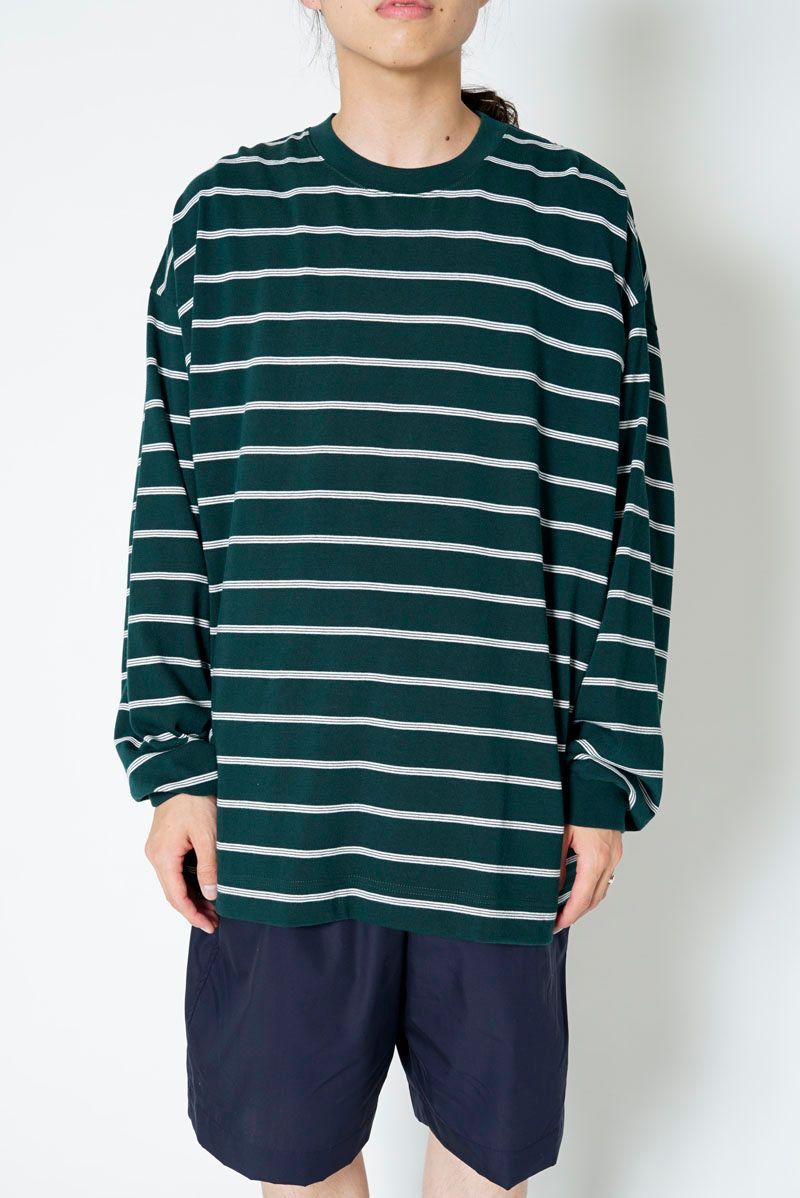EVCON - BORDER WIDE L/S TEE / GREEN | Stripe Online Store