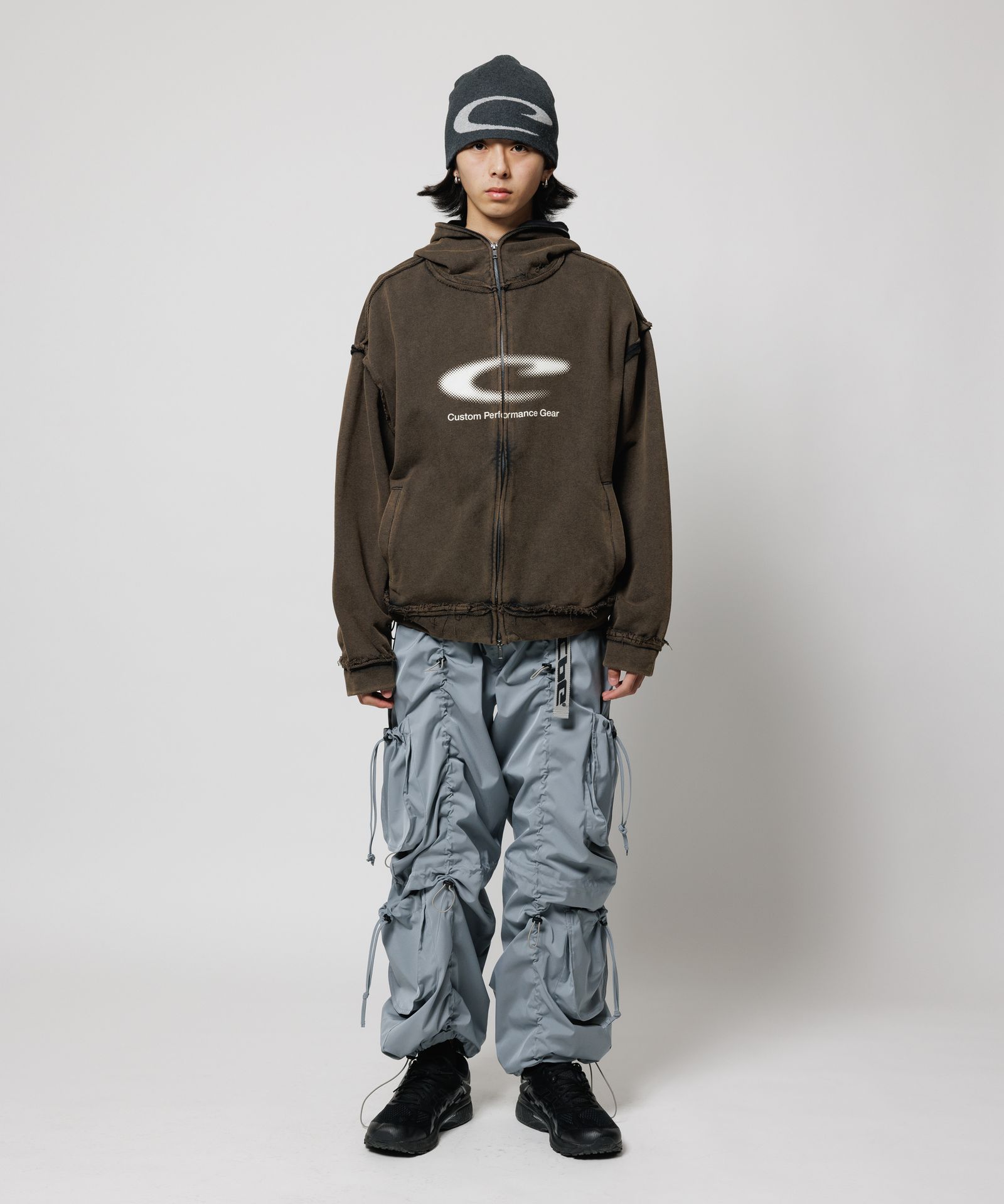 CPG HT LOGO ZIP HOODIE / BLACK / パウダー加工ジップパーカー / FS1887