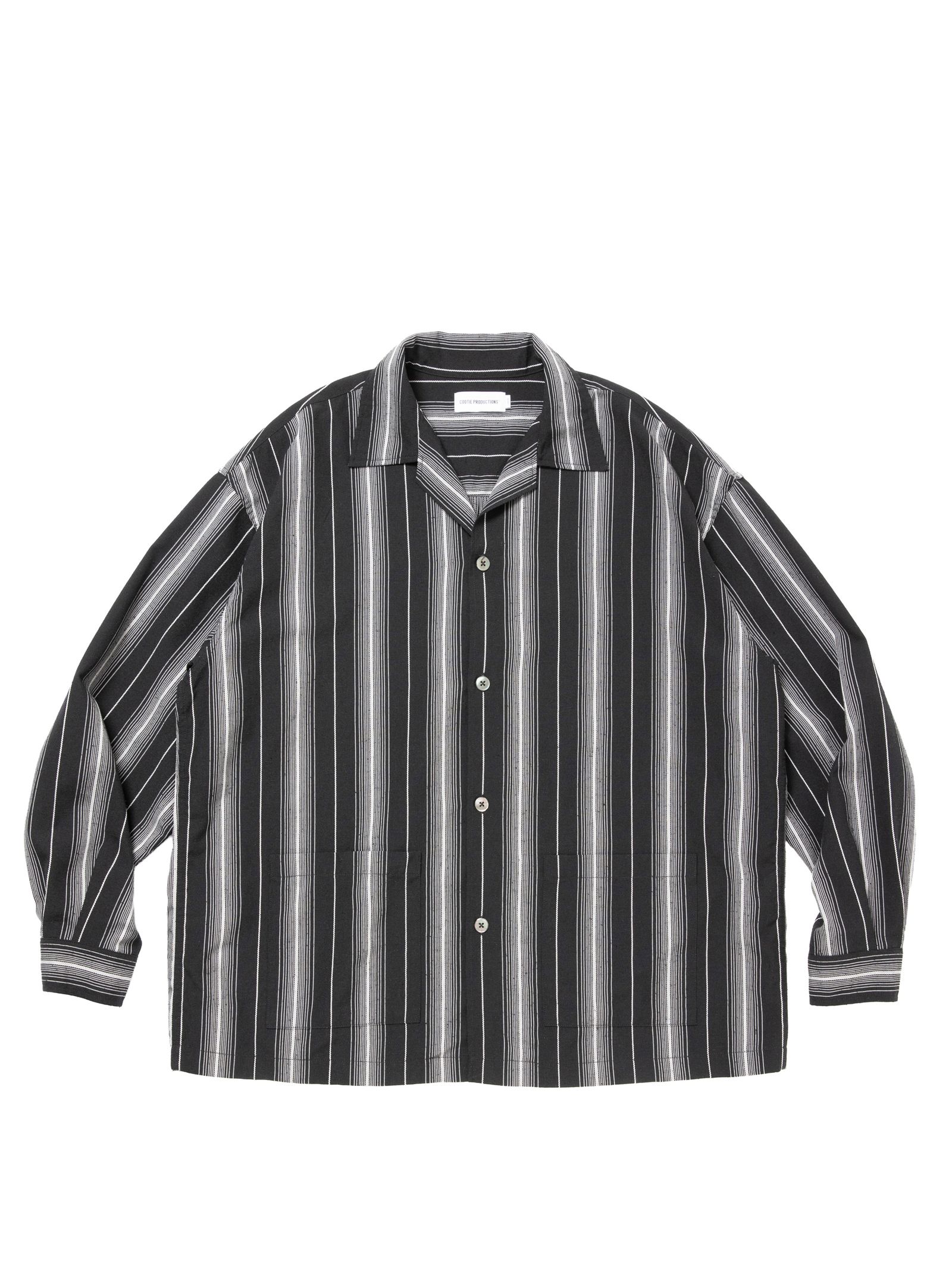 Dobby Chain Stripe L/S Cavana Shirt / BLACK / ストライプシャツ / CTE-26S413