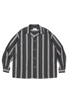 Dobby Chain Stripe L/S Cavana Shirt / BLACK / ストライプシャツ / CTE-26S413