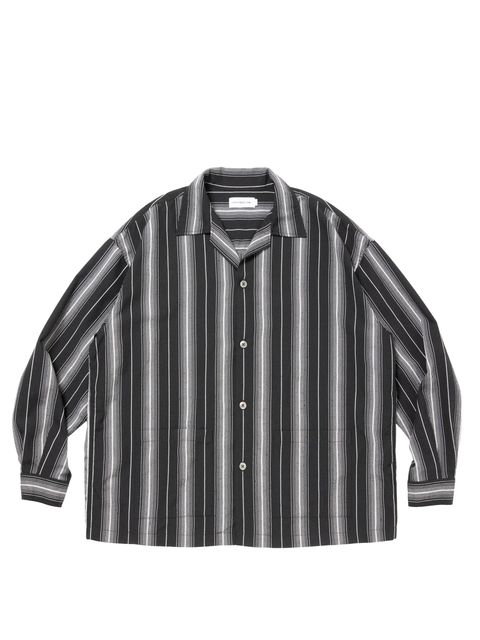 Dobby Chain Stripe L/S Cavana Shirt / BLACK / ストライプシャツ / CTE-26S413