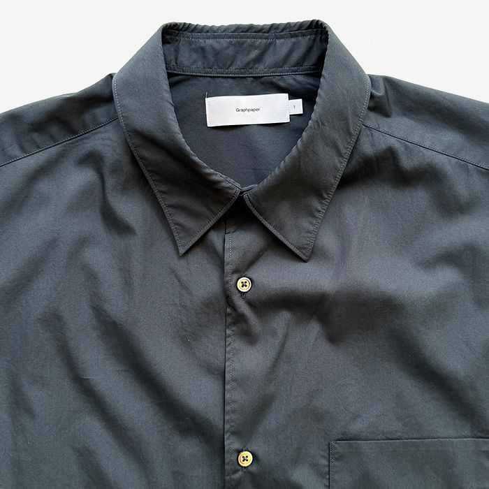 Broad L/S Oversized Regular Collar Shirt / NAVY