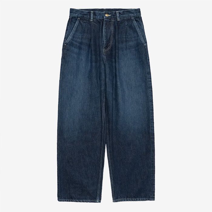 Unisex / Selvage Denim Two Tuck Pants -DARK FADE- / INDIGO DARK FADE