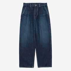 Unisex / Selvage Denim Two Tuck Pants -DARK FADE- / INDIGO DARK FADE